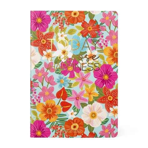 Plain Notebook - A5 Sheet - Medium HAPPY FLOWERS | Legami.com