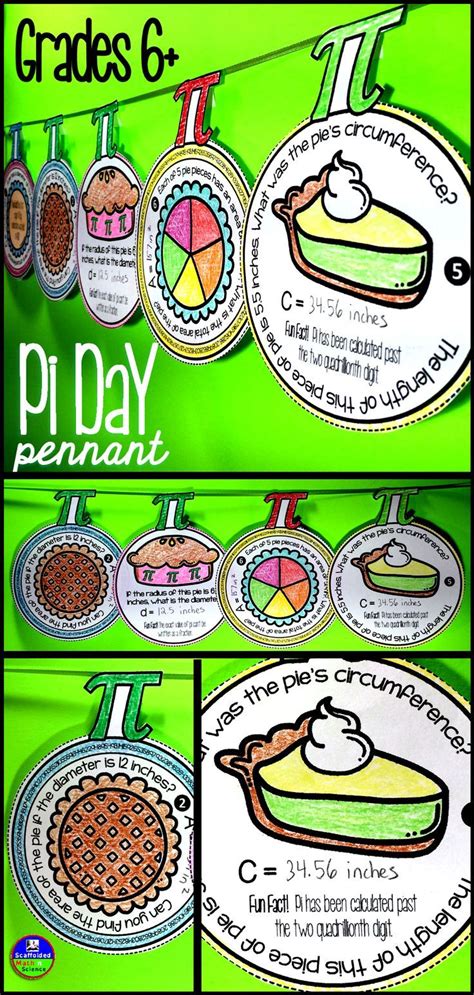 Pi Day Math Pennant Activity for Middle School Math | Math pennant, Middle school math, Middle ...