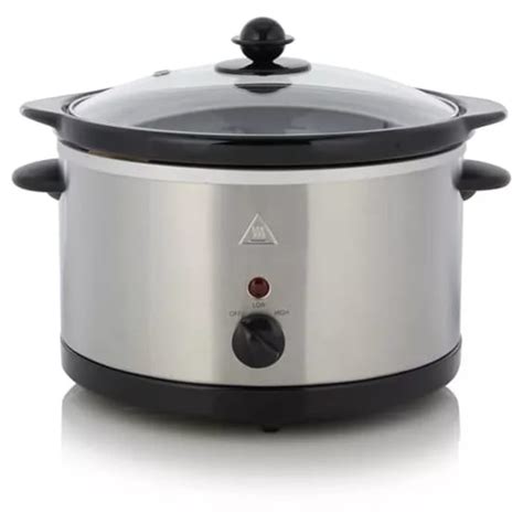 George Home 3L Slow Cooker - Stainless Steel, £12 at ASDA