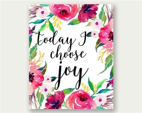 Items similar to Today I Choose Joy Wall Art, Joy Printable, Choose Joy ...