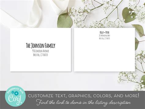 Printable Envelope Address Template, Editable Wedding Envelope Address, Rustic Wedding DIY ...