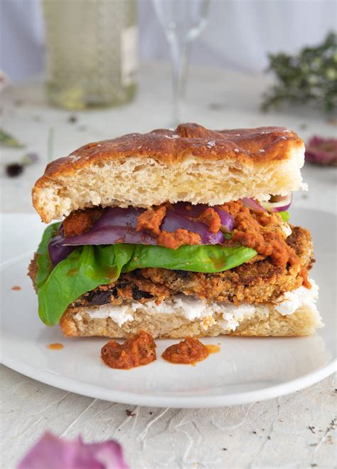 Vegan Eggplant Parmesan Sandwich - Wild Vegan Flower