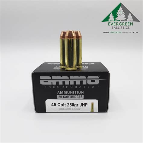 Ammo Inc 45 Colt 250 Gr JHP – Evergreen Ballistics