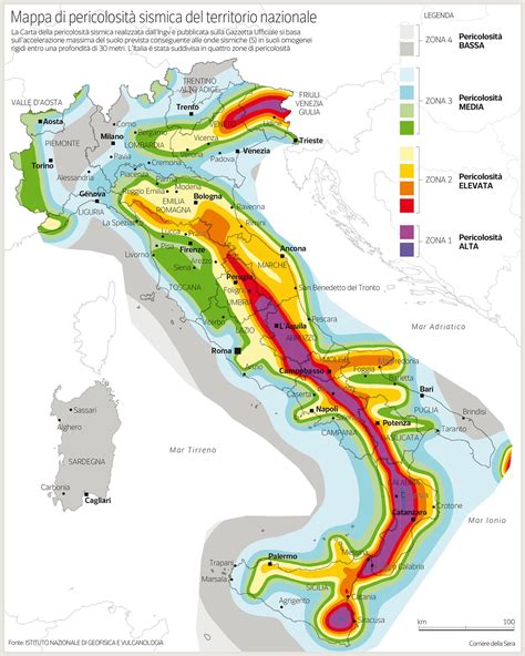 Seismic map of Italy : r/MapPorn