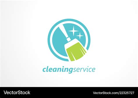 Cleaning service logo design idea Royalty Free Vector Image