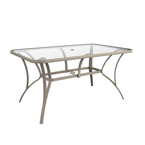 COSCO Outdoor Living Paloma Steel Patio Dining Table, Sand Steel Frame ...