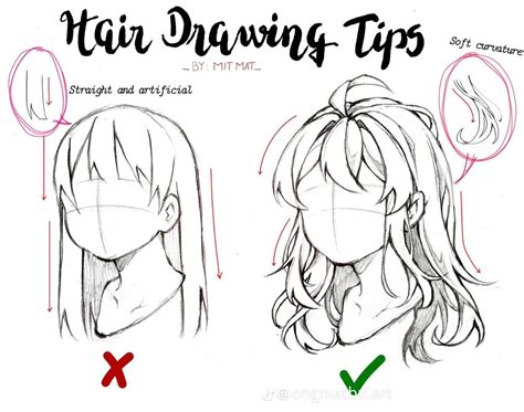 how to draw anime hair for beginners with step by step drawing ...
