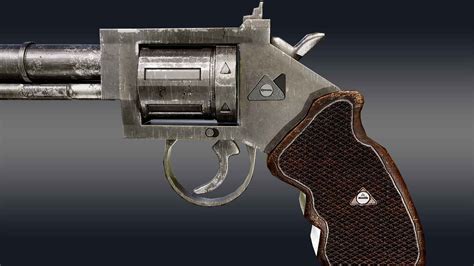 Webley Revolver 3D Model - Animatics Asset Store