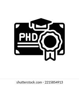 Vector Black Line Icon Phd Stock Vector (Royalty Free) 2215854913 ...