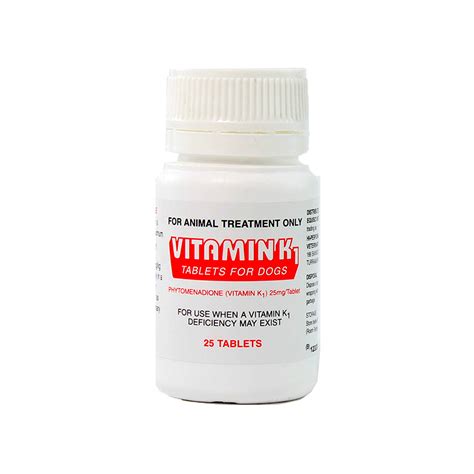 Vitamin K1 Tablets For Dogs 25mg x 25 - $43.19