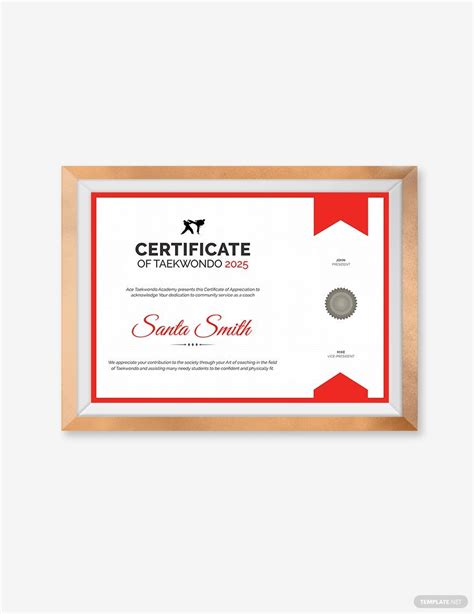 Taekwondo Certificate Templates