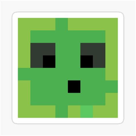 "Minecraft Slime Head" Sticker by HaveSomeMemes | Redbubble