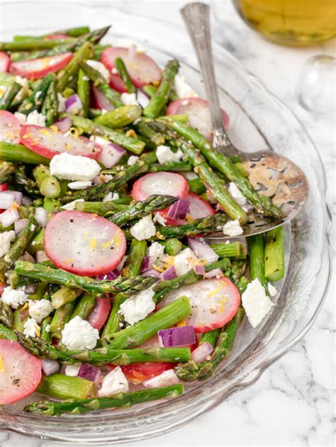 Roasted Asparagus Salad with Radishes and Feta - Entirely Elizabeth