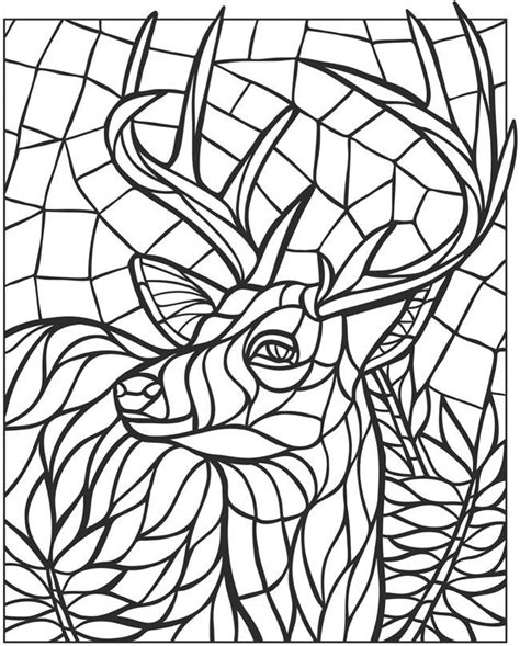 Free Mosaic Coloring Pages Of Animals, Download Free Mosaic Coloring ...