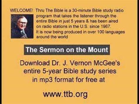 Bible Study - J Vernon McGee - Sermon on the Mount - 2 of 11 - YouTube