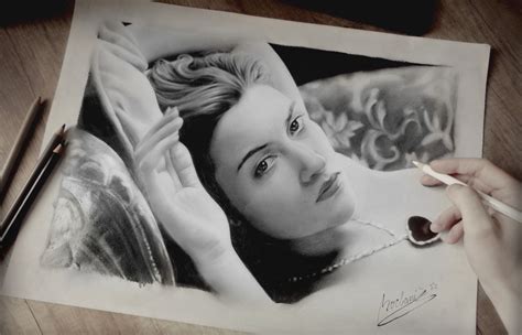 Titanic - Rose drawing by Jossluka | Titanic drawing, Realistic pencil drawings, Portrait drawing