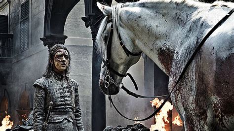 An Epic Scene From Game of Thrones- Arya Escapes With A Stunning White ...