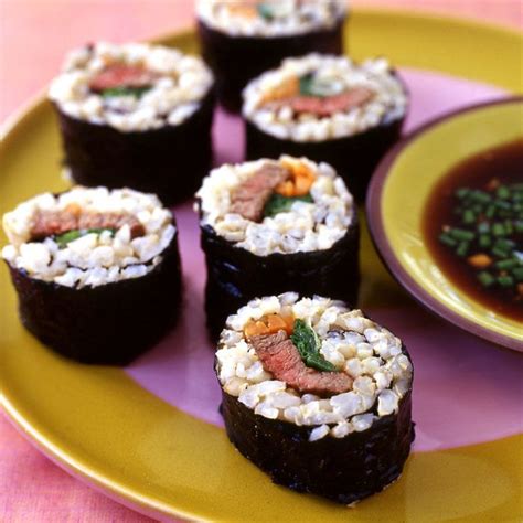 Teriyaki beef sushi rolls | Healthy Recipe | WW Australia | Recipe | Sushi recipes, Beef sushi ...