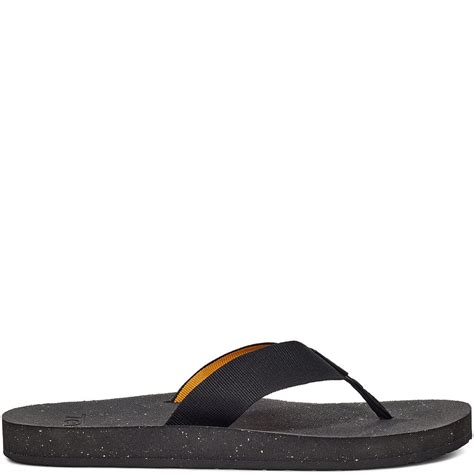 Teva Men's Reflip Flip Flops - Black | elliottsboots