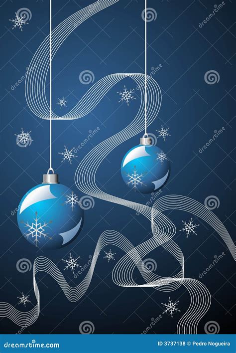 Christmas blue theme stock vector. Illustration of ornamented - 3737138