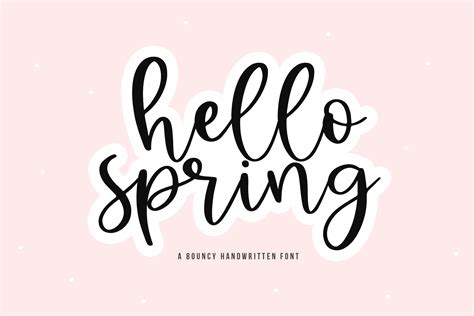 Hello Spring - A Bouncy Handwritten Script Font