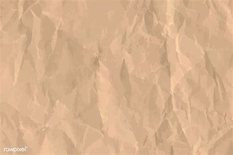 Brown crumpled paper textured background vector | free image by ...