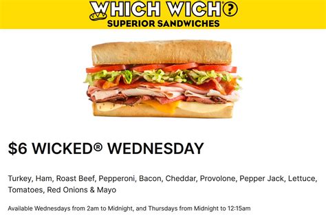 $6 wicked sandwich today at Which Wich #whichwich | The Coupons App®