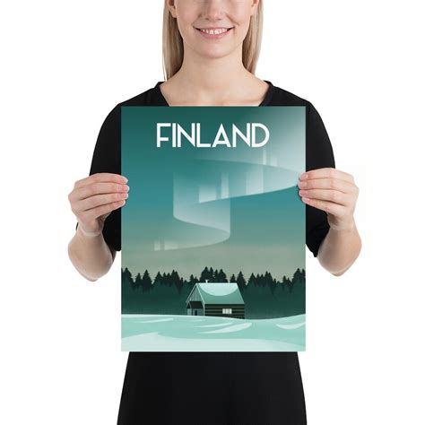 Finland Aurora Borealis Northern Lights Poster Print Sizes: - Etsy