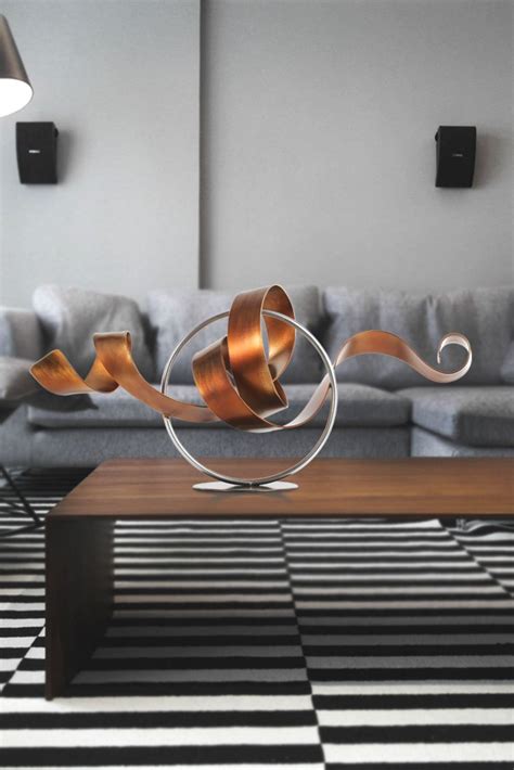 Ribbon Metal Abstract Sculpture | Abstract sculpture, Modern sculpture, Modern sculptures & statues