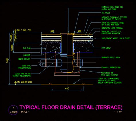 Soil Drainage Detail in DWG (1.78 MB) | CAD library