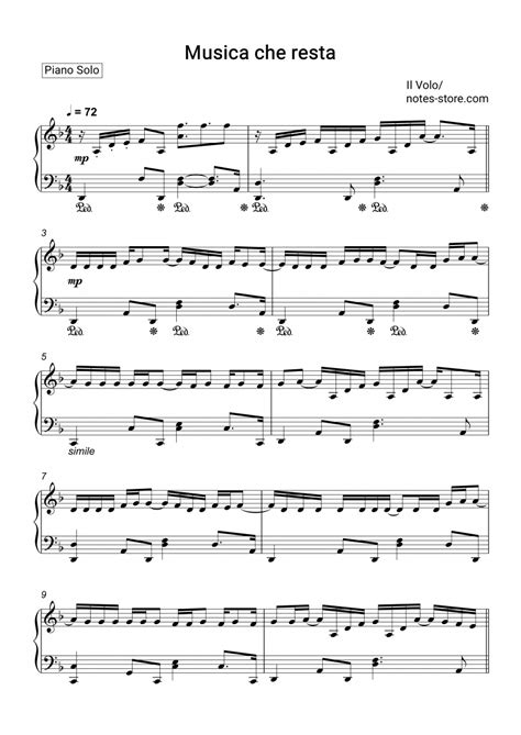 Il Volo - Musica che resta sheet music for piano download | Piano.Solo ...