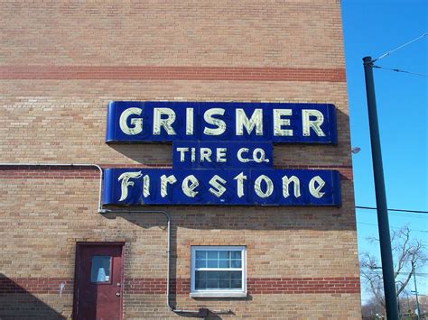 OH Dayton - Grismer Tire Co Firestone | Neon sign for Grisme… | Flickr