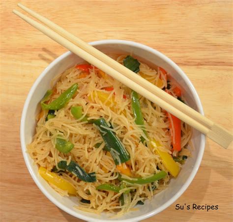 Su's Recipes: Stir Fry Vegetable Rice Noodles