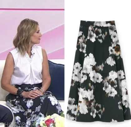 The Today Show: October 2022 Savannah Guthrie's Floral Midi Skirt | Shop Your TV