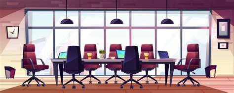 Cartoon conference hall room for meetings Vector Image