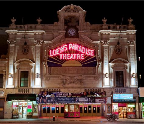 Loew’s Paradise Theatre on the Grand Concourse in the Bronx. The ...