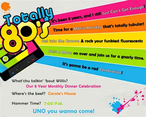 Invite and Delight: Totally 80's Party