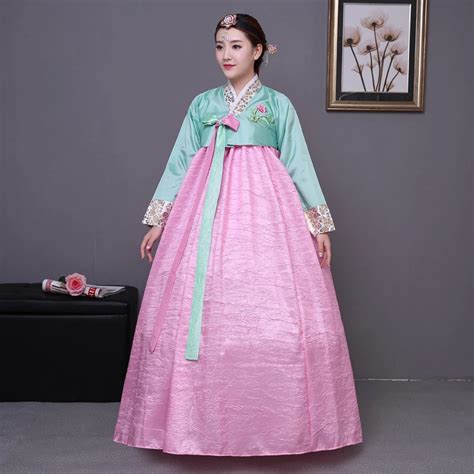 Women South Korean Traditional Costume Female Ancient Kroean Hanbok ...