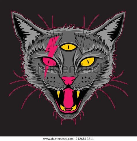 Angry Evil Cat Drawing Vector Stock Vector (Royalty Free) 2126812211 | Shutterstock