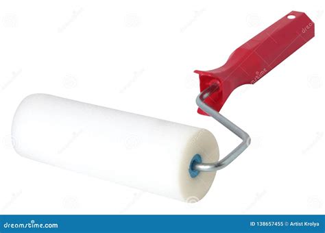 Paint Roller Tool Isolated on White Stock Image - Image of isolated ...