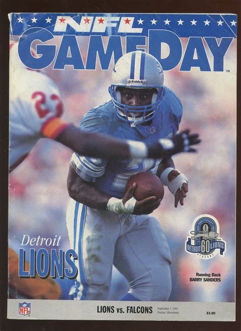 September 5 1993 NFL Football Program Atlanta Falcons at Detroit Lions VG | eBay