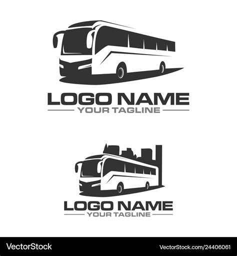 Bus city logo Royalty Free Vector Image - VectorStock