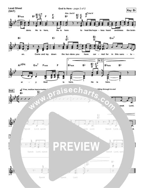 God Is Here Sheet Music PDF (Martha Munizzi) - PraiseCharts