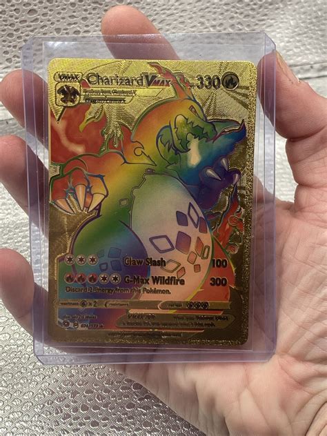 Mavin | Rainbow Charizard VMAX - Gold Charizard Pokemon Card Rare