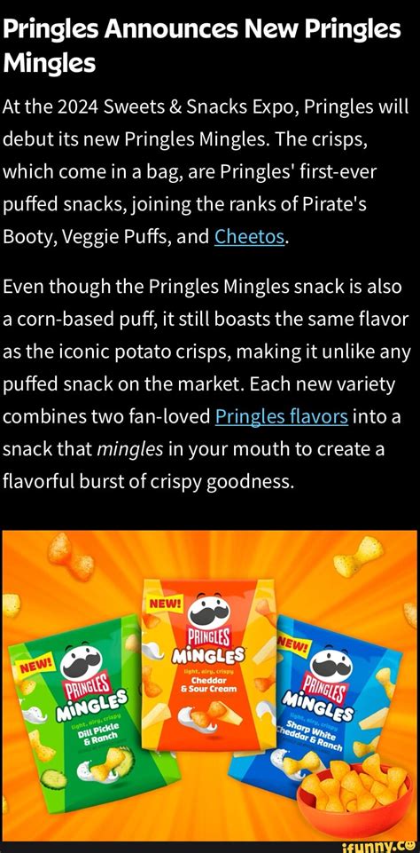 Pringles Announces New Pringles Mingles At the 2024 Sweets & Snacks Expo, Pringles will debut ...