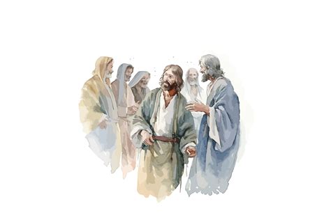 FREE Jesus Teaching Watercolor SVG 5 Graphic by LofiAnimations ...