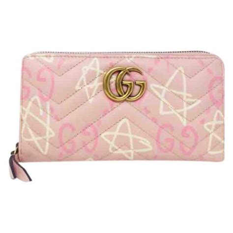 Gucci Marmont Pink Leather Wallets | Wallets for women, Gucci wallet, Pink leather wallet