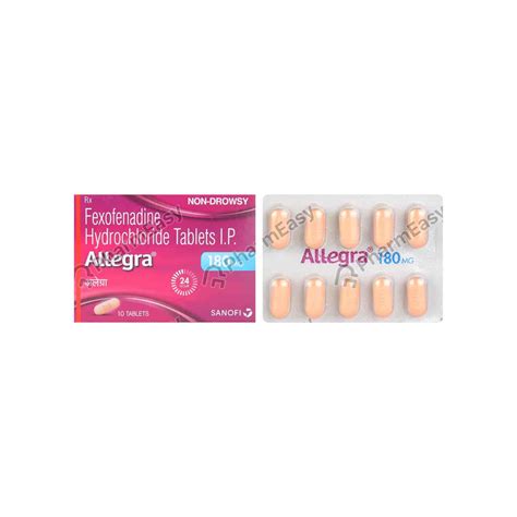 Allegra 180mg Tab - Uses, Side Effects, Dosage, Composition & Price | PharmEasy