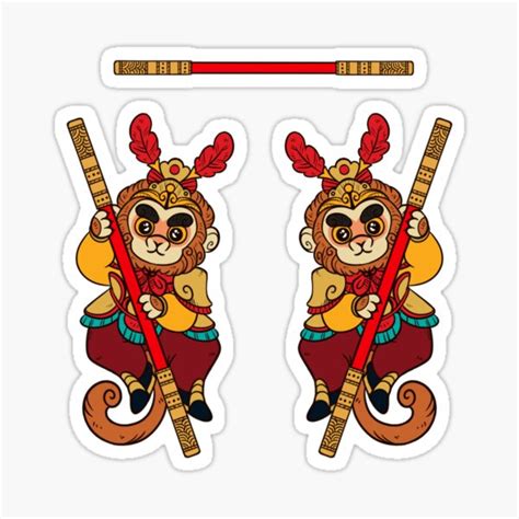 "Sun Wukong Sticker Pack; pose 2; Lego Monkie Kid Pattern (1/3 ...