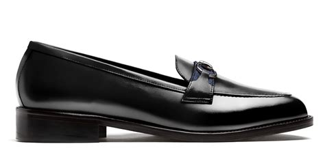 Horsebit Loafer - black flora leather